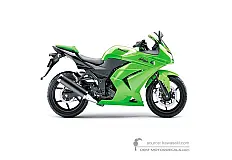 Aufkleber für Kawasaki NINJA 250R 2010 - Grün • Kawasaki OEM-Aufkleber