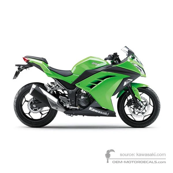 Naklejki do Kawasaki NINJA 2013 - Zielony • Kawasaki Naklejki OEM