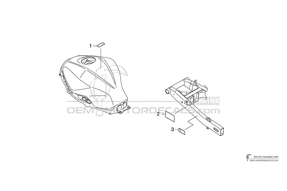 Pegatinas para Kawasaki NINJA 300 - Etiquetas de precaución • Kawasaki Pegatinas OEM