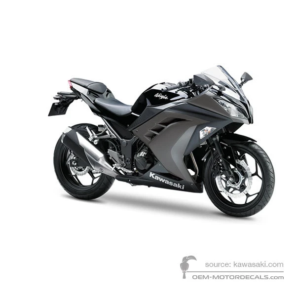 Aufkleber für Kawasaki NINJA 300 2015 - Ebony • Kawasaki OEM-Aufkleber