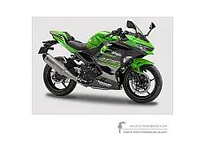 Aufkleber für Kawasaki NINJA 400 2019 - Grün Schwarz • Kawasaki OEM-Aufkleber