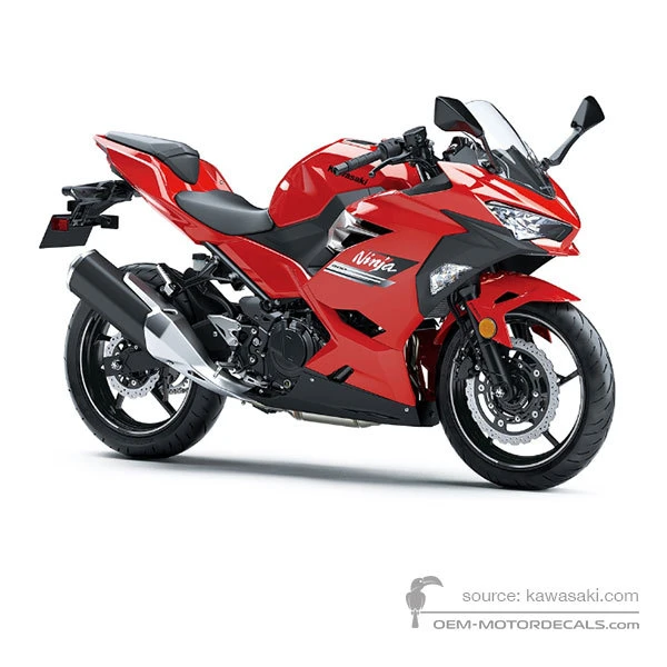 Decals for Kawasaki NINJA 400 2021 - Red • Kawasaki OEM Decals