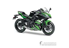 Naklejki do Kawasaki NINJA 650 2017 - Zielono Czarny • Kawasaki Naklejki OEM