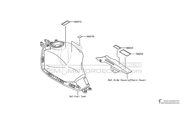 Kawasaki NINJA 650 - Caution labels