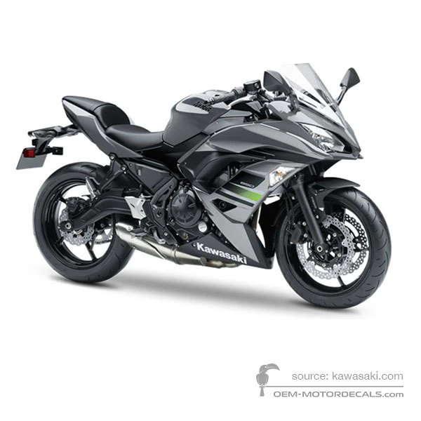 Decals for Kawasaki NINJA 650 2018 - Gray • Kawasaki OEM Decals