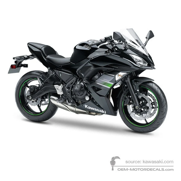 Aufkleber für Kawasaki NINJA 650 2019 - Schwarz • Kawasaki OEM-Aufkleber