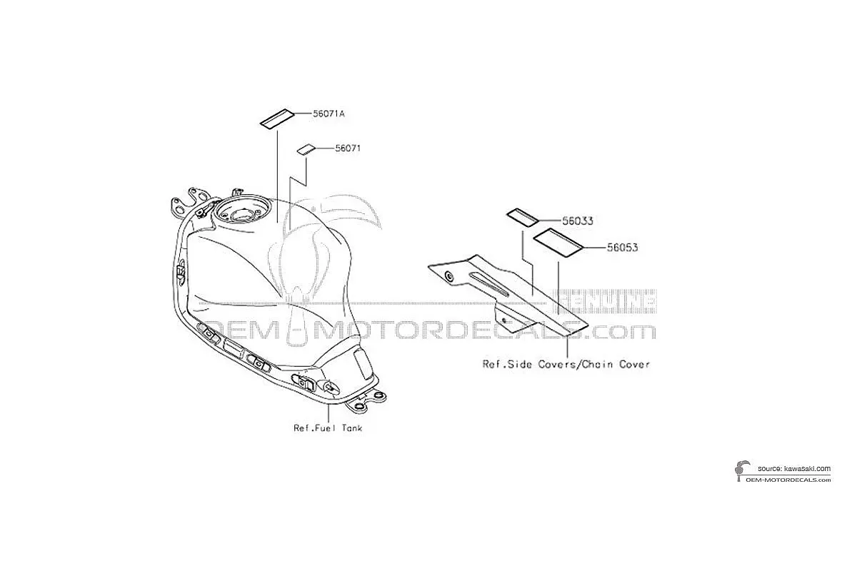 Pegatinas para Kawasaki NINJA 650 - Etiquetas de precaución • Kawasaki Pegatinas OEM