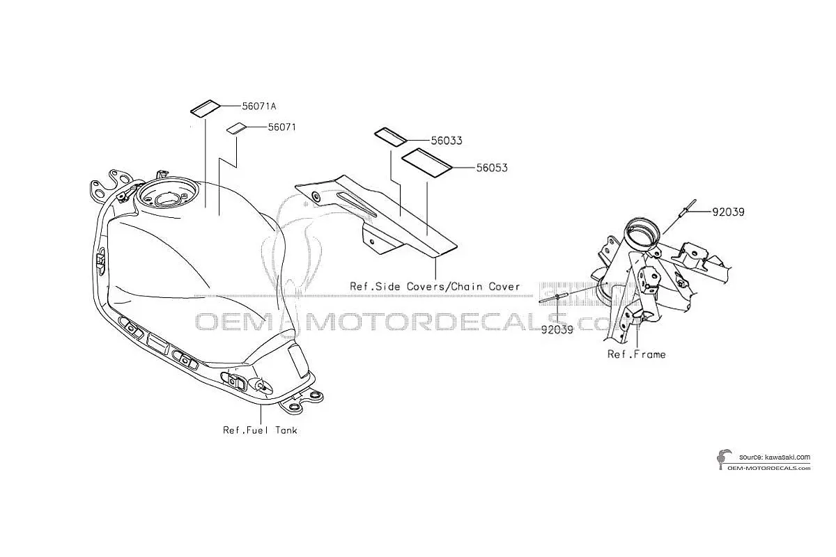 Aufkleber für Kawasaki NINJA 650 - Vorsichtsetiketten • Kawasaki OEM-Aufkleber
