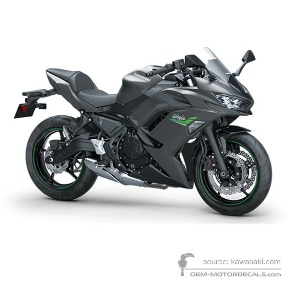 Stickers voor Kawasaki NINJA 650 2023 - Grijs • Kawasaki OEM Stickers
