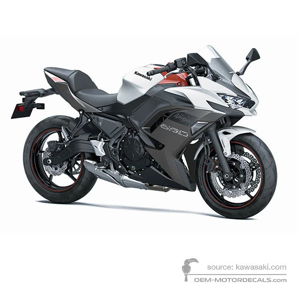 Adesivi per Kawasaki NINJA 650 2023 - Bianco • Kawasaki Adesivi OEM