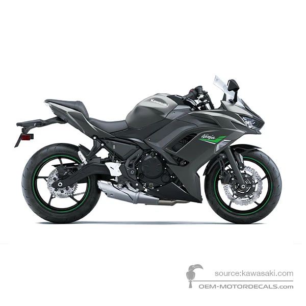 Stickers voor Kawasaki NINJA 650 2024 - Grijs • Kawasaki OEM Stickers