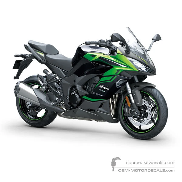 OEM Decals Kawasaki NINJA 1000SX 2024 - Black Green