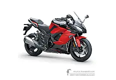 Adesivi per Kawasaki NINJA 1000SX 40TH Anniversary Edition 2024 - Nero Rosso • Kawasaki Adesivi OEM