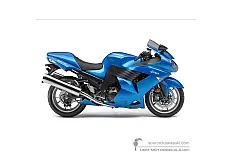 Aufkleber für Kawasaki NINJA ZX14 2008 - Blau • Kawasaki OEM-Aufkleber