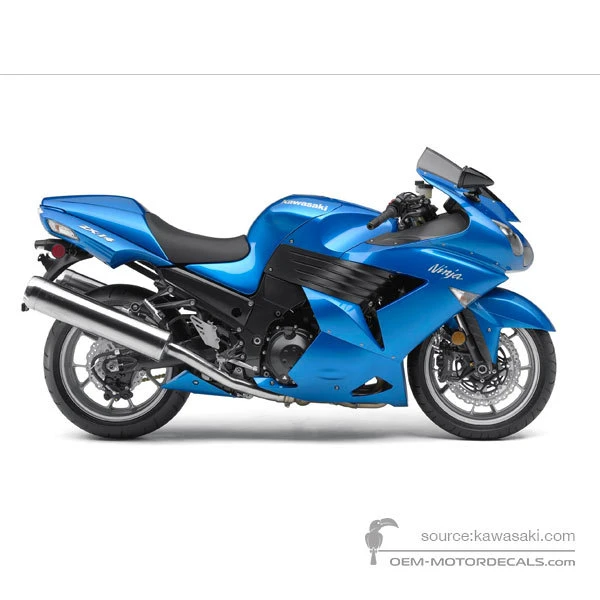 都内で ZX14 NINJA Kawasaki Decals OEM 2008 Stickers Original • Blue - メイク道具・化粧小物