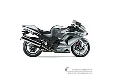 Pegatinas para Kawasaki NINJA ZX14 2008 - Plata • Kawasaki Pegatinas OEM