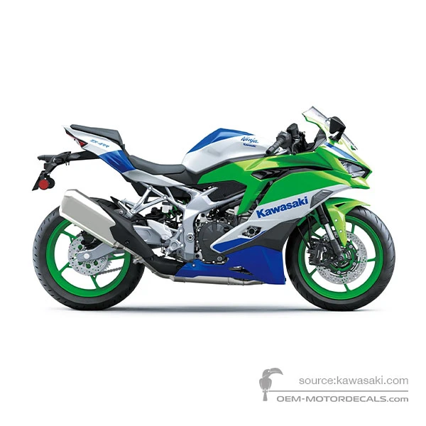 OEM Decals Kawasaki NINJA ZX4RR Anniversary 2024 - Green