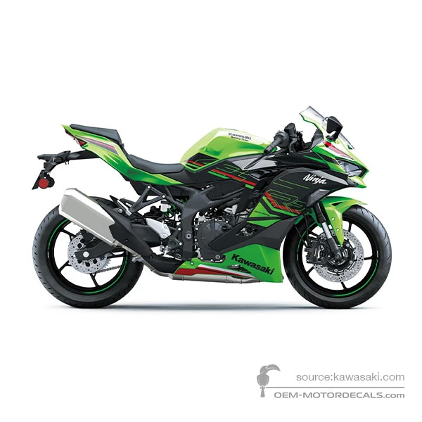 Decals for NINJA ZX4RR 2024 - Green • Kawasaki OEM Decals