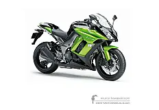 Naklejki do Kawasaki Z1000SX 2011 - Zielony • Kawasaki Naklejki OEM