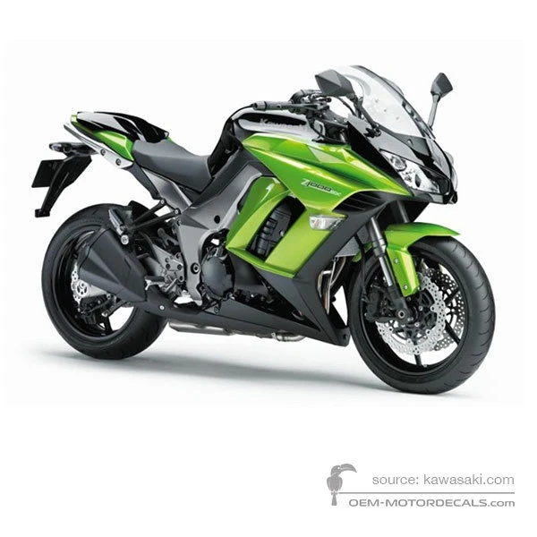 Stickers voor Kawasaki Z1000SX 2011 - Groen • Kawasaki OEM Stickers