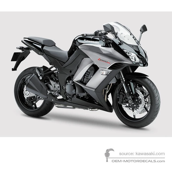 Stickers voor Kawasaki Z1000SX 2012 - Zwart • Kawasaki OEM Stickers
