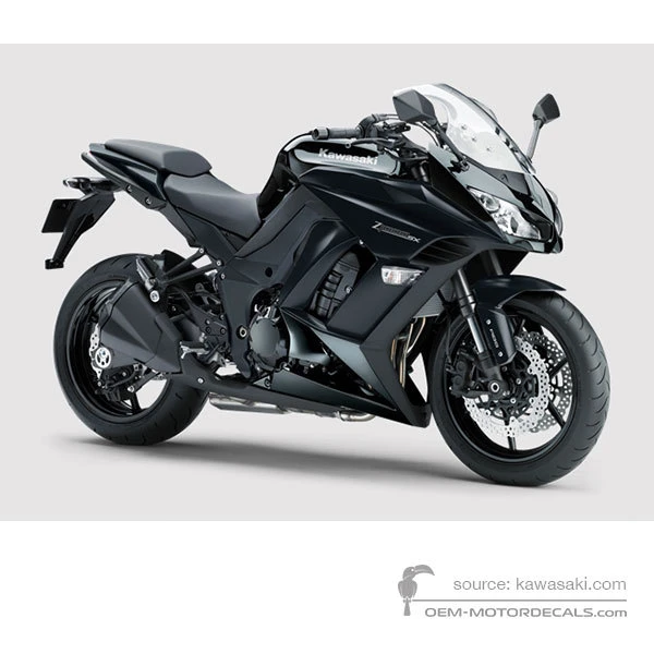 Stickers voor Kawasaki Z1000SX 2013 - Zwart • Kawasaki OEM Stickers