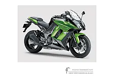 Decals for Kawasaki Z1000SX 2013 - Green Black • Kawasaki OEM Decals
