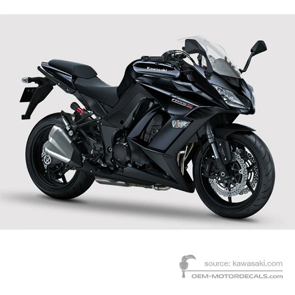 Stickers voor Kawasaki Z1000SX 2014 - Zwart • Kawasaki OEM Stickers