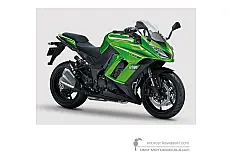 Naklejki do Kawasaki Z1000SX 2014 - Zielony • Kawasaki Naklejki OEM
