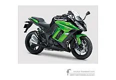 Naklejki do Kawasaki Z1000SX 2015 - Zielony • Kawasaki Naklejki OEM
