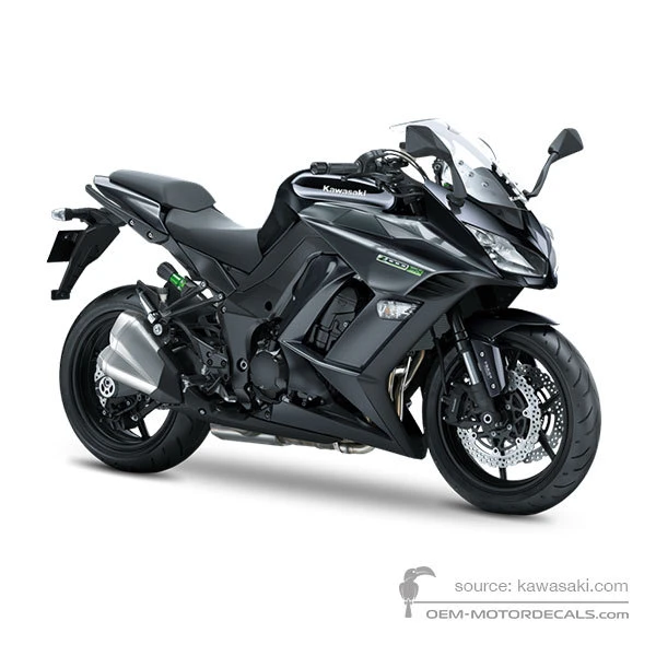 Stickers voor Kawasaki Z1000SX 2015 - Zwart • Kawasaki OEM Stickers