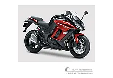 Pegatinas para Kawasaki Z1000SX 2015 - Rojo • Kawasaki Pegatinas OEM