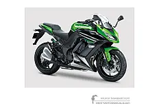 Naklejki do Kawasaki Z1000SX 2016 - Zielony • Kawasaki Naklejki OEM