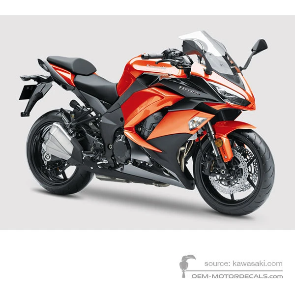Naklejki do Kawasaki Z1000SX 2017 - Pomarańczowy • Kawasaki Naklejki OEM