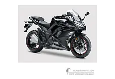 Stickers voor Kawasaki Z1000SX 2018 - Zwart • Kawasaki OEM Stickers