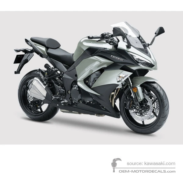 Pegatinas para Kawasaki Z1000SX 2018 - Plata • Kawasaki Pegatinas OEM