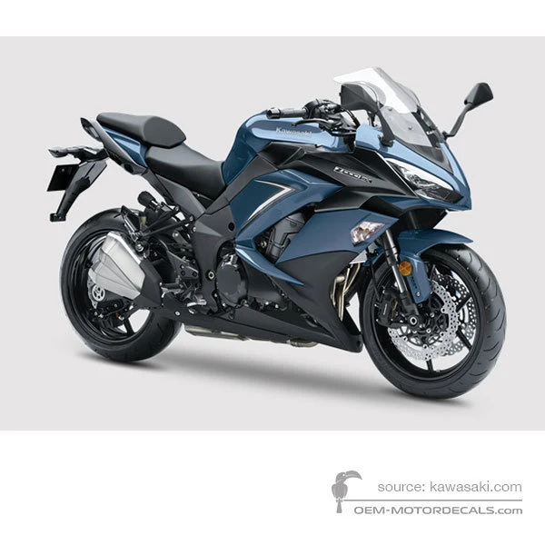 Stickers voor Kawasaki Z1000SX 2019 - Blauw • Kawasaki OEM Stickers