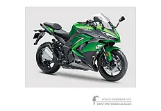 Autocollants pour Kawasaki Z1000SX 2019 - Vert • Kawasaki Autocollants OEM