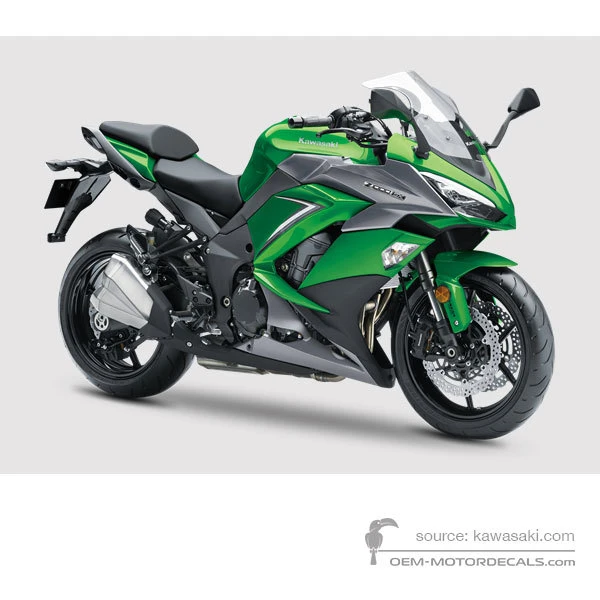 Stickers voor Kawasaki Z1000SX 2019 - Groen • Kawasaki OEM Stickers