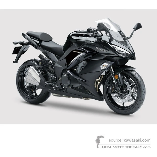 Stickers voor Kawasaki Z1000SX 2019 - Zwart • Kawasaki OEM Stickers