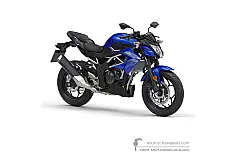 Autocollants pour Kawasaki Z125 2019 - Bleu • Kawasaki Autocollants OEM