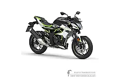 Aufkleber für Kawasaki Z125 2021 - Schwarz Weiß • Kawasaki OEM-Aufkleber