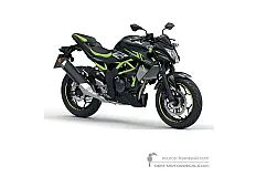 Stickers voor Kawasaki Z125 2022 - Zwart • Kawasaki OEM Stickers