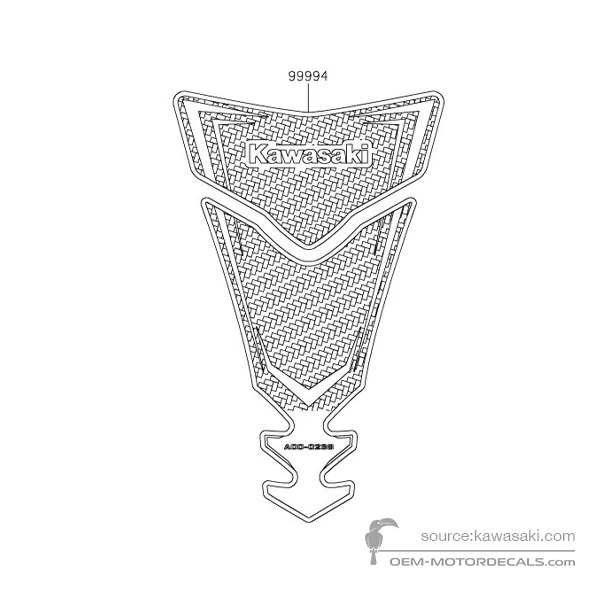 Adesivi per Kawasaki Z125 - Adesivi Opzionali • Kawasaki Adesivi OEM