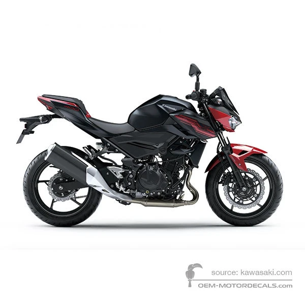 Adesivi per Kawasaki Z400 2019 - Rosso • Kawasaki Adesivi OEM