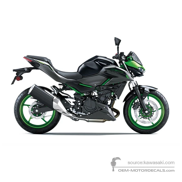 Adesivi per Kawasaki Z500SE 2024 - Nero Verde • Kawasaki Adesivi OEM