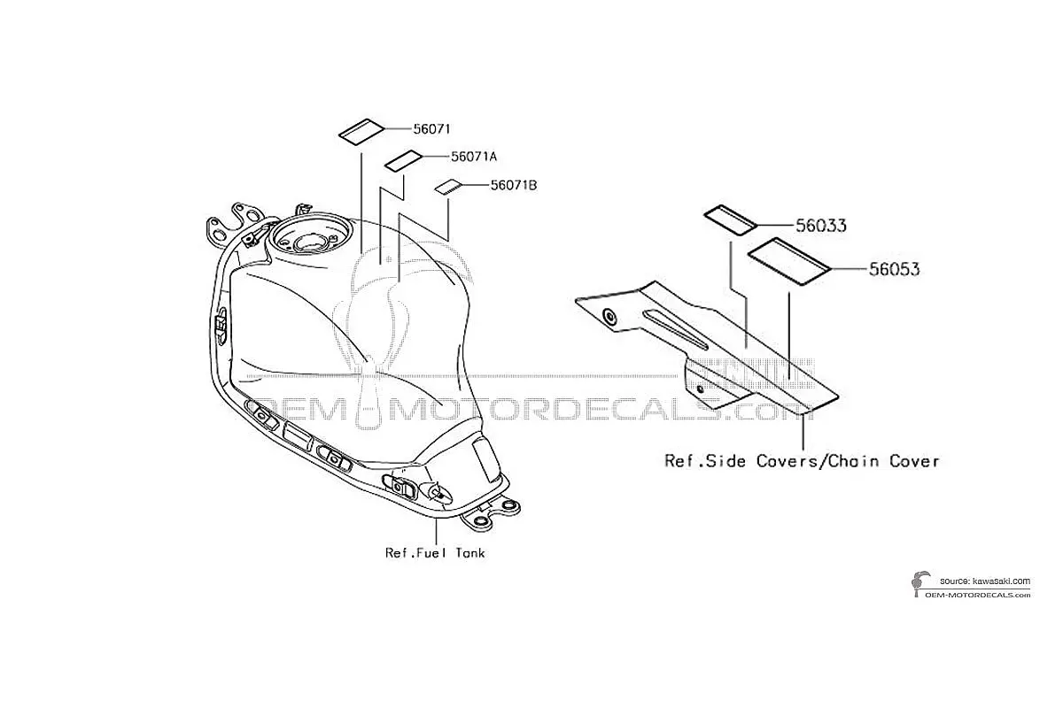 Pegatinas para Kawasaki Z650 - Etiquetas de precaución • Kawasaki Pegatinas OEM