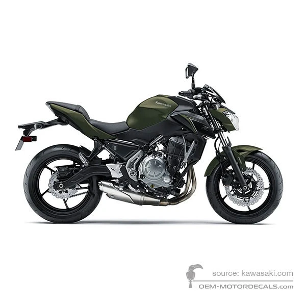 Pegatinas para Kawasaki Z650 2018 - Verde • Kawasaki Pegatinas OEM