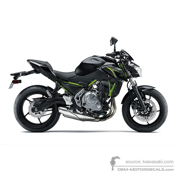 Pegatinas para Kawasaki Z650 2018 - Negro • Kawasaki Pegatinas OEM