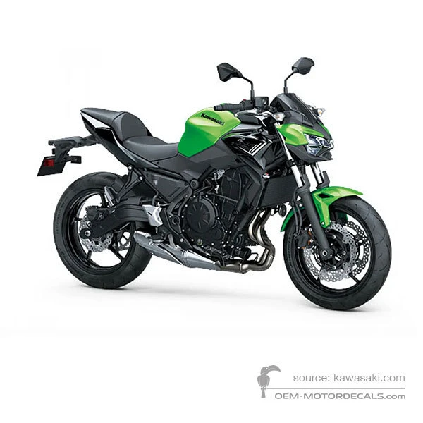 Autocollants pour Kawasaki Z650 2020 - Vert • Kawasaki Autocollants OEM
